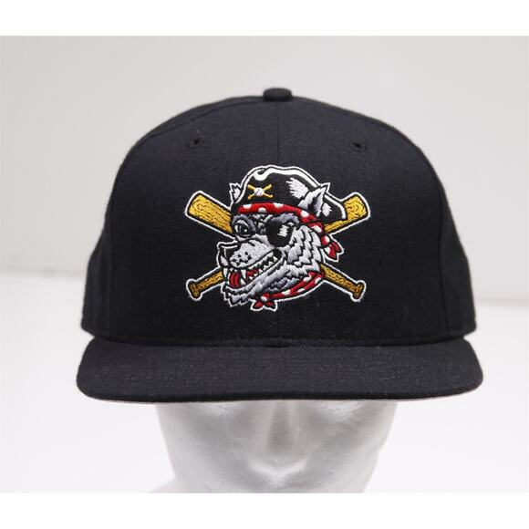 Eerie Sea Wolves Vintage New Era Pro Model Wool Baseball Milb Hat Fitted 7 1/2 - Picture 2 of 6